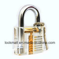 Acrylic Transparent Padlock for Locksmith Practice Lockpicking Tools, safety Padlock